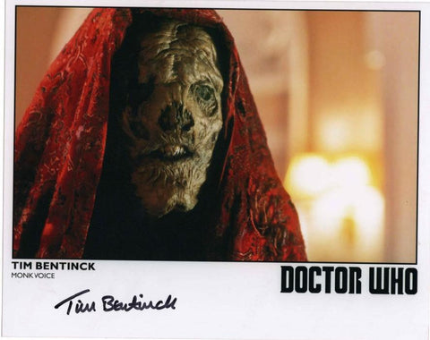 TIM BENTINCK- Monk Voice in Doctor Who -  hand signed 10 x 8 photo