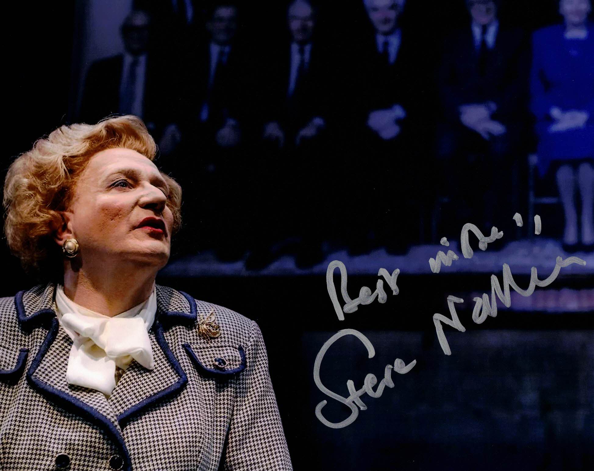 STEVE NALLON - Margaret Thatcher - Spitting Image - hand signed 10 x 8 photo