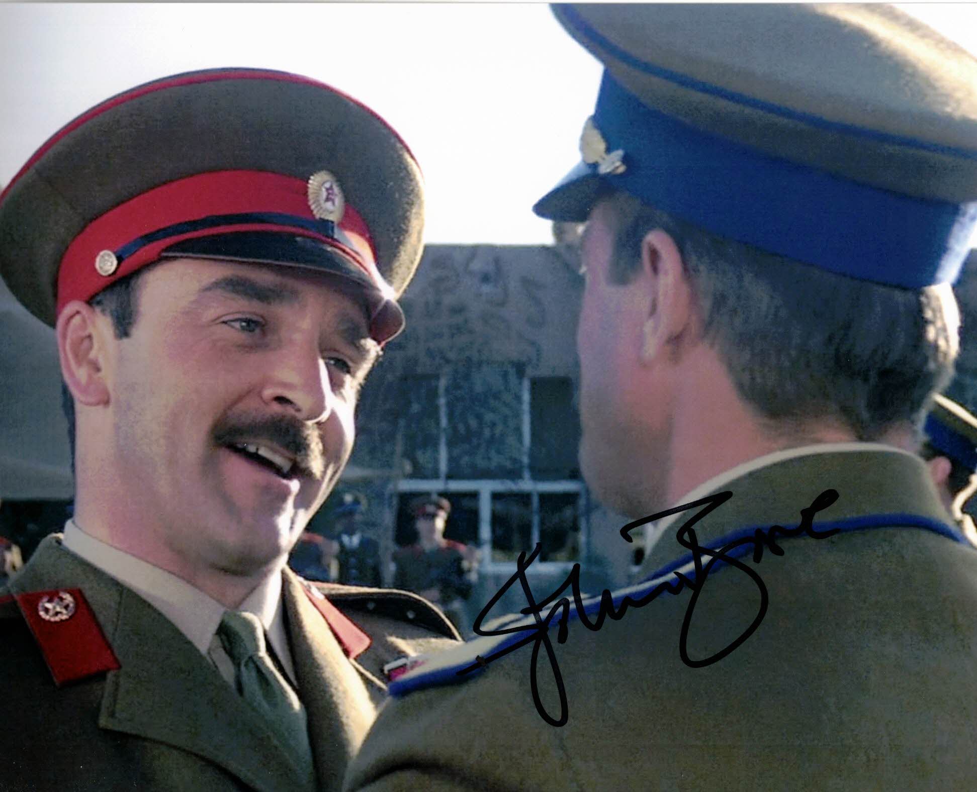 JOHN BOWE -Col Feyador in James Bond The Living Daylights - hand signed 10 x 8 photo