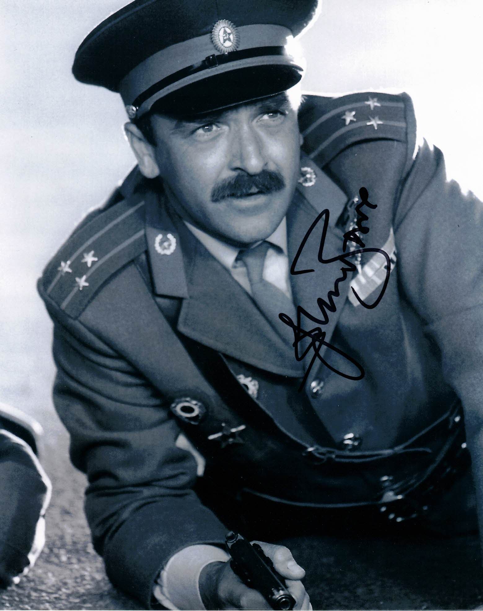 JOHN BOWE -Col Feyador in James Bond The Living Daylights - hand signed 10 x 8 photo