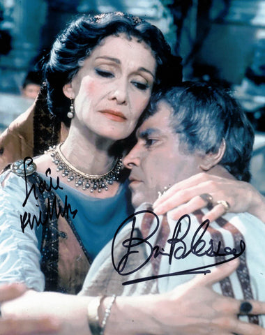 SIAN PHILIPS & BRIAN BLESSED  -Livia &  Augustus in I Claudius -  double hand signed 10 x 8 photo