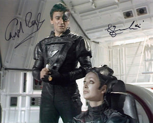 STEPHEN GREIF (Travis) and CAROL ROYLE (Mutoid )in Blake's 7 double hand signed 10 x 8 photo