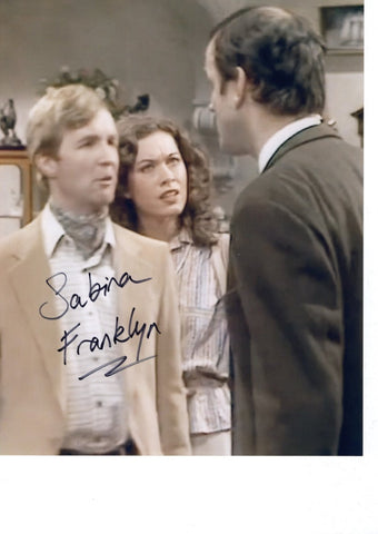 SABINA FRANKLYN  - Quentina in Fawlty Towers- hand signed 10 x 8 photo