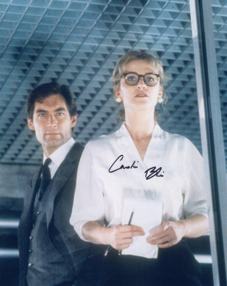 CAROLINE BLISS - Miss Moneypenny in James Bond - The Living Daylights and Licence To Kill hand signed 10 x 8 photo