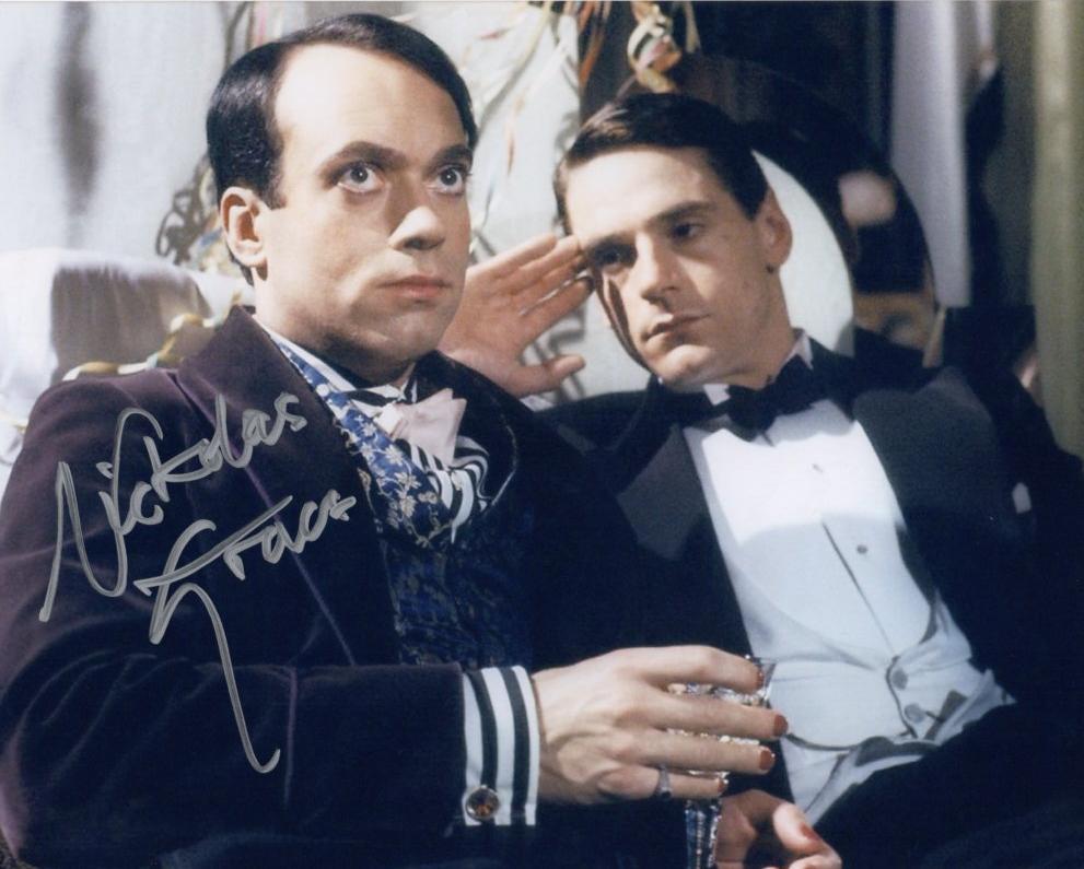 NICKOLAS GRACE - Anthony Blanche in Brideshead Revisited- hand signed 10 x 8 photo