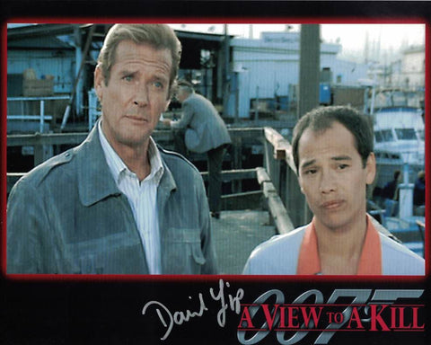 DAVID YIP  - Chuck Lee in A View To A Kill  hand signed 10 x 8 photo