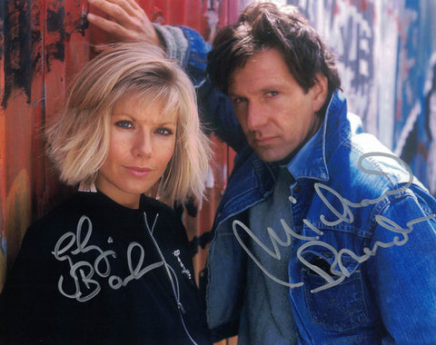 MICHAEL BRANDON & GLYNIS BARBER - Dempsey & Makepeace hand signed photo