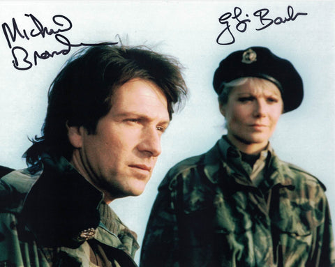 MICHAEL BRANDON & GLYNIS BARBER - Dempsey & Makepeace hand signed photo