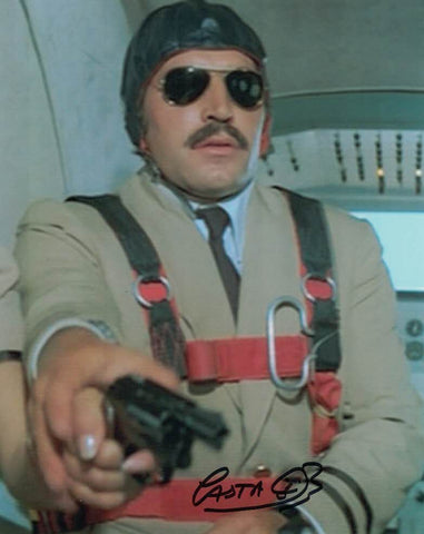 JEAN PIERRE CASTALDI - Private Jet Pilot from Moonraker James Bond - hand signed 10 x 8 photo