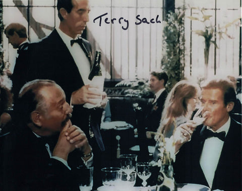 TERRY SACH - Waiter in James Bond - A View To A Kill hand signed 10 x 8 photo